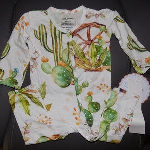 POSH PEANUT CACTUS WOODEN WHEEL LONG SLEEVE ROMPER